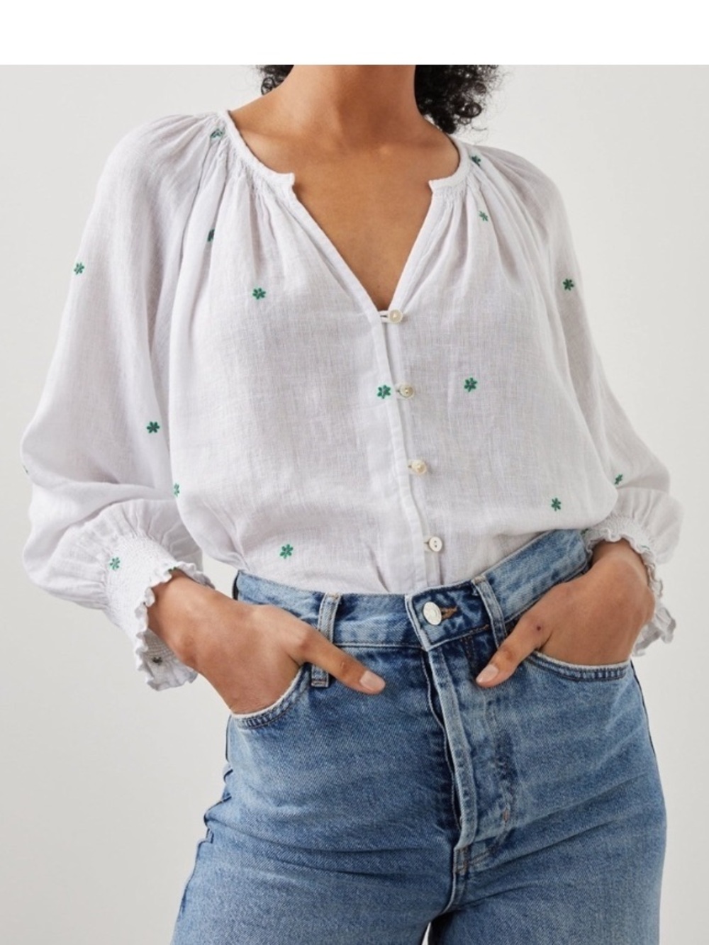 Rails Floral Embroidered Top